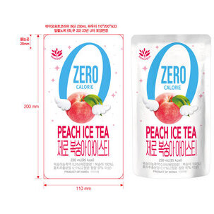 Zero Sweet Peach Iced Tea 230ml  <br> 제로 스위트 복숭아 아이스티 230ml