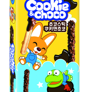 KMF Halal_Pororo choco stick cookie & choco 54g(18gX3pcs) <br> 초코스틱 쿠키앤초코 54g(18gX3pcs) 