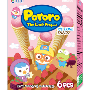 KMF Halal_Pororo Ice cone snack Strawberry flavor 54g <br> 아이스콘 스낵 딸기맛 54g