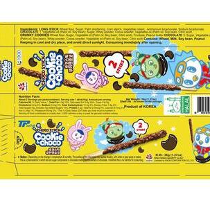 JunTok choco stick cookie & choco 36g(18gX2pcs) <br> 준톡 초코스틱 쿠키앤초코 2입 36g