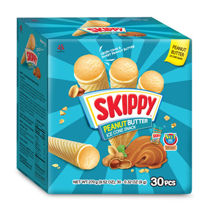 SKIPPY PB ice cone snack 270g (30pcs) <br> 스키피 땅콩버터 아이스콘 스낵 270g (30pcs)