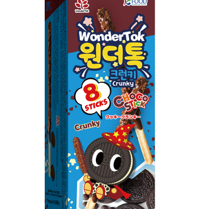 WonderTok choco stick crunky 8pcs (18gX8pcs) <br> 원더톡 초코스틱 크런키  8pcs (18gX8pcs) 