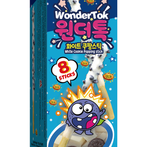 WonderTok White cookie popping stick 8pcs (19gX8pcs) <br> 원더톡 화이트 쿠팡스틱  8pcs (19gX8pcs) 