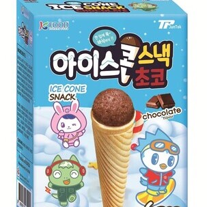 JunTok Ice cone snack chocolate flavor 54g <br> 준톡 아이스콘 스낵 초코맛 54g