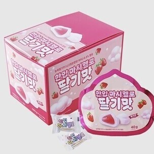 One bite Marshmallow strawberry flavor 40g <br> 한입 마시멜로 딸기맛 40g
