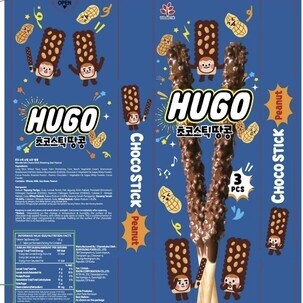KMF Halal_WonderTok choco stick peanut 54g(18gX3pcs) <br> 초코스틱 땅콩 54g