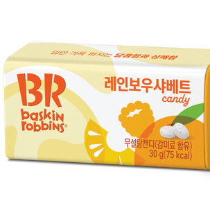 BR (Baskin Robbins) rainbow sherbet candy 30g <br> BR 레인보우 샤베트 캔디 30g