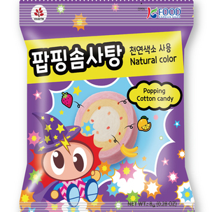 Popping cotton candy (with natural color) 8g <br> 팝핑솜사탕 (천연색소) 8g 