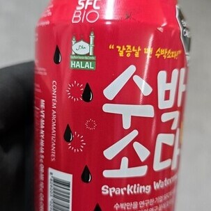 Sparkling Watermelon 350ml  <br> 소박소다 350ml 