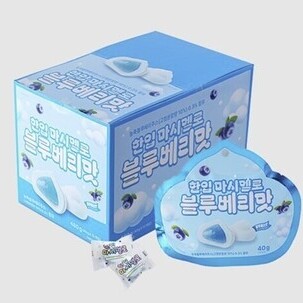 One bite Marshmallow blueberry flavor 40g <br> 한입 마시멜로 블루베리맛 40g